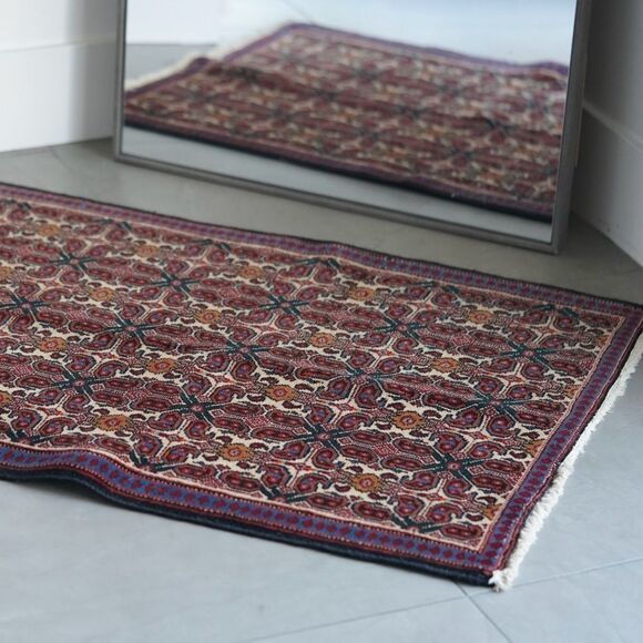 Unique Vintage Hand-Knotted Wool Rug | 3' x 2'4" | Turkish Prayer & Accent Rug | - Picture 6 of 10